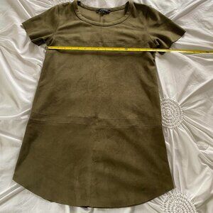 Olivaceous Suede Mini Dress